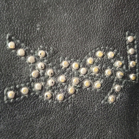 Yves Saint Laurent Studded Black Wallet Clutch - Picture 11 of 11